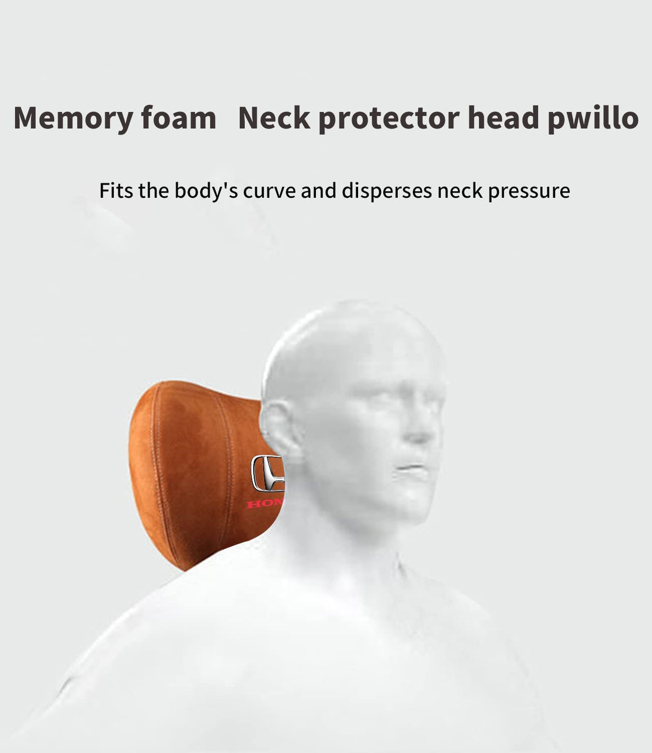 Custom-Fit for Cars, Car Headrest (2 Piece) Premium Memory Foam Car Neck Pillow with Logo