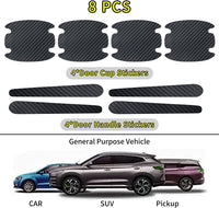 Thumbnail for 8 Pack Car Carbon Fiber Stickers Compatible with Car Cup Protectors Carbon Fiber Stickers Scratch Resistant Accessories