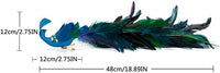 Thumbnail for 2022 Christmas Peacock Birds Ornament Decoration, 19 Inches 1/2/4/6 Pcs Artificial Long Tail Feathered Peacock with Clips, Foam Peacock Birds for Xmas Tree Crafts Decor