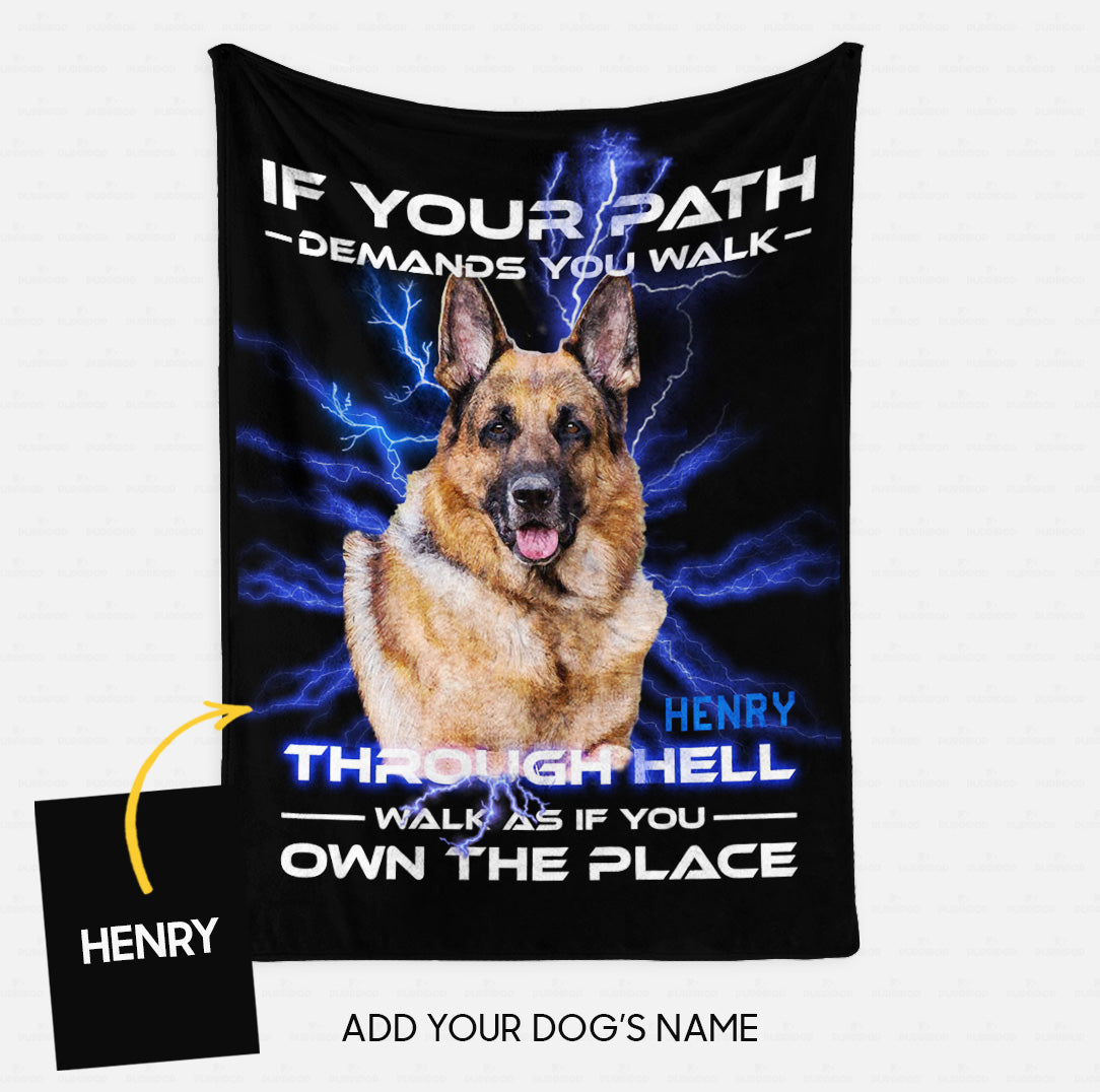 Custom Dog Blanket - Personalized If Your Path Demands You Walk Gift For Dad - Fleece Blanket