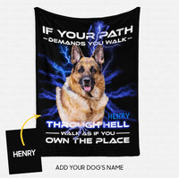 Thumbnail for Custom Dog Blanket - Personalized If Your Path Demands You Walk Gift For Dad - Fleece Blanket