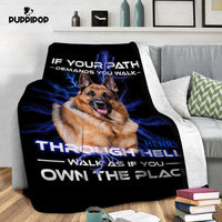 Thumbnail for Custom Dog Blanket - Personalized If Your Path Demands You Walk Gift For Dad - Fleece Blanket