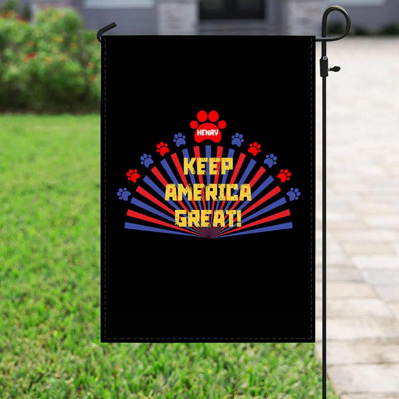 Personalized Dog Flag Gift Idea - Keep America Great For Dog Lovers - Garden Flag