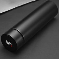 Thumbnail for 17oz Insulated Water Bottle with LED Temperature Display, Custom fit for cars, Coffee Tea Infuser Bottle Double Wall Vacuum Insulated Water Bottle for Hot or Cold Drink