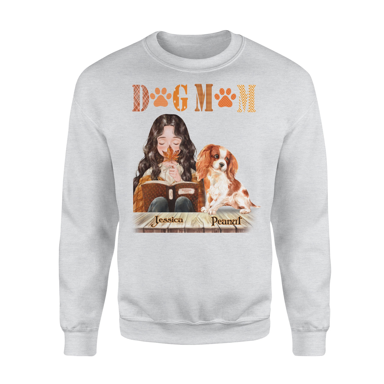Personalized Dog Gift Idea - Dog Mom And Book, Gift For Dog Lover - Standard Crew Neck Sweatshirt
