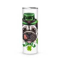 Thumbnail for Personalized St. Patrick Gift Idea - Portrait Bulldog With Clover For Dog Lovers - Tumbler