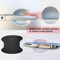 Thumbnail for 4PCS Car Carbon Fiber Sticker Suitable for BMW Car Door Handle Scratch Protective Film Sticker Car Door Cup Scratch Protective Film Protector Sticker Car Door Protective Film