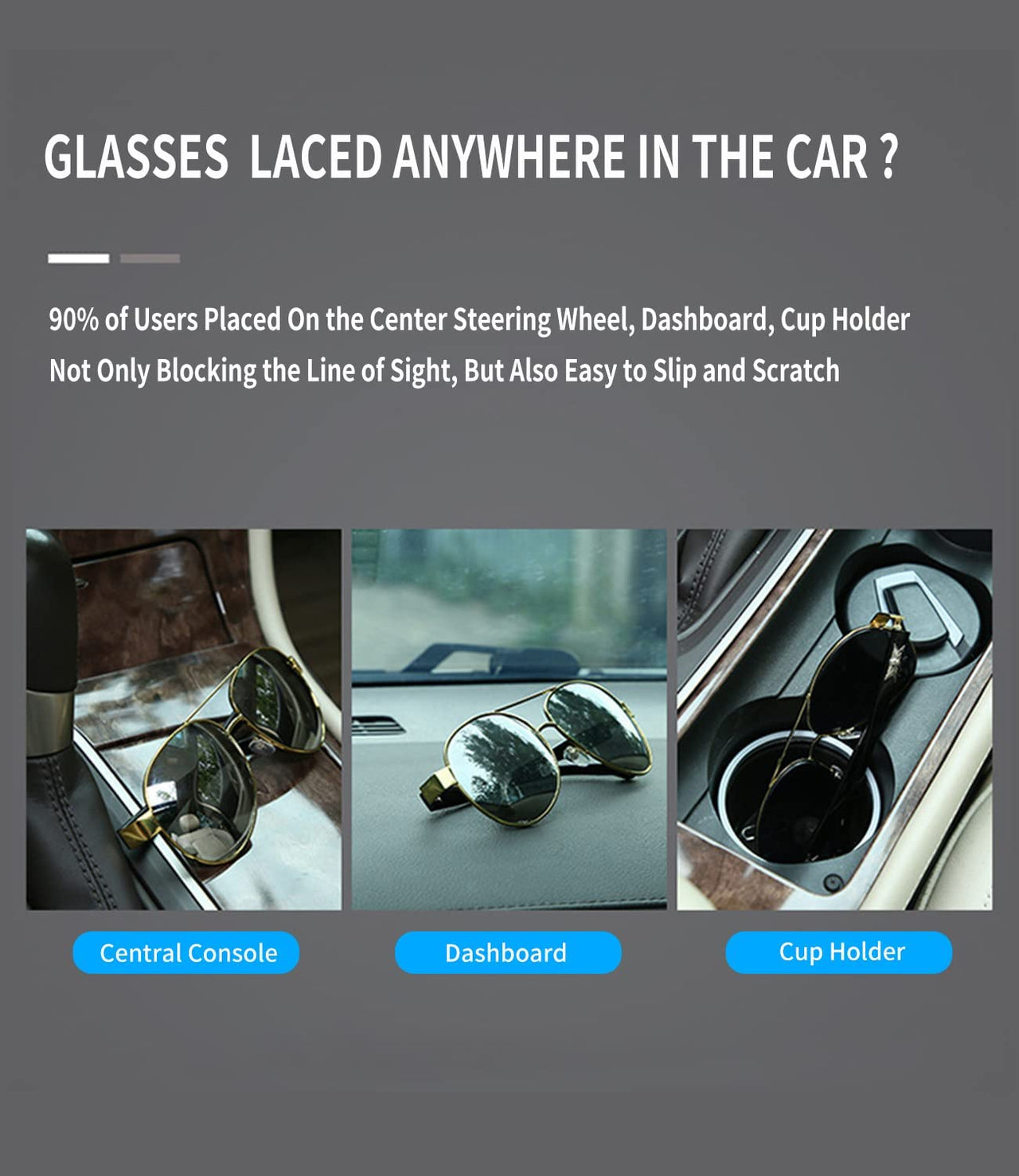 Custom for Cars Sunglasses Holder, Car Sunglasses Organizer Visor Accessories Adsorption Glasses Organizer, Specially