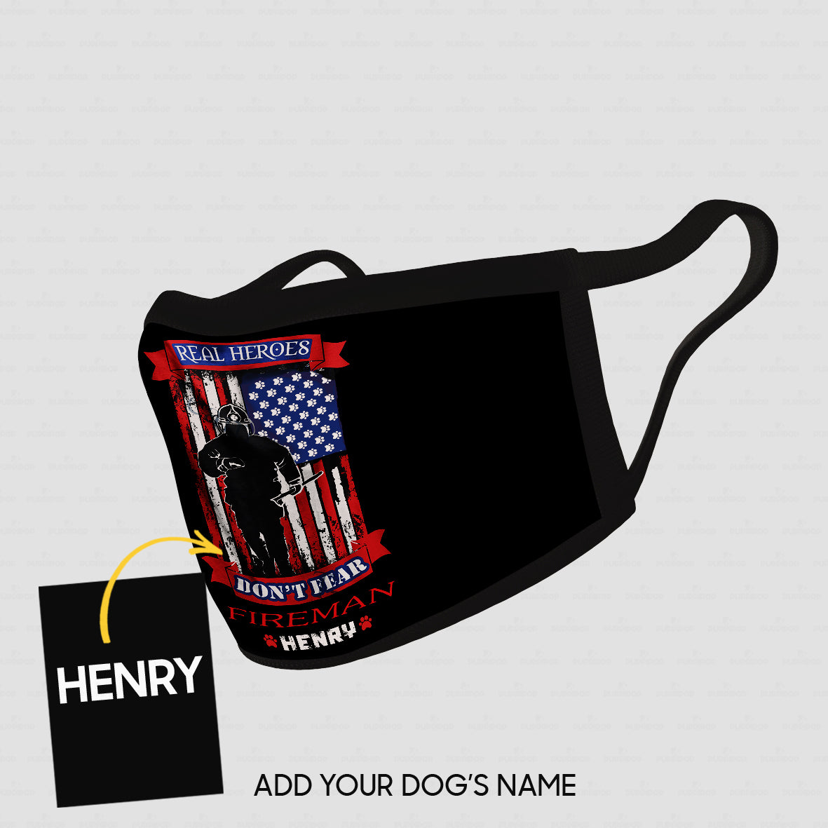 Personalized Dog Gift Idea - Real Heroes Don't Fear For Dog Lovers - Cloth Mask