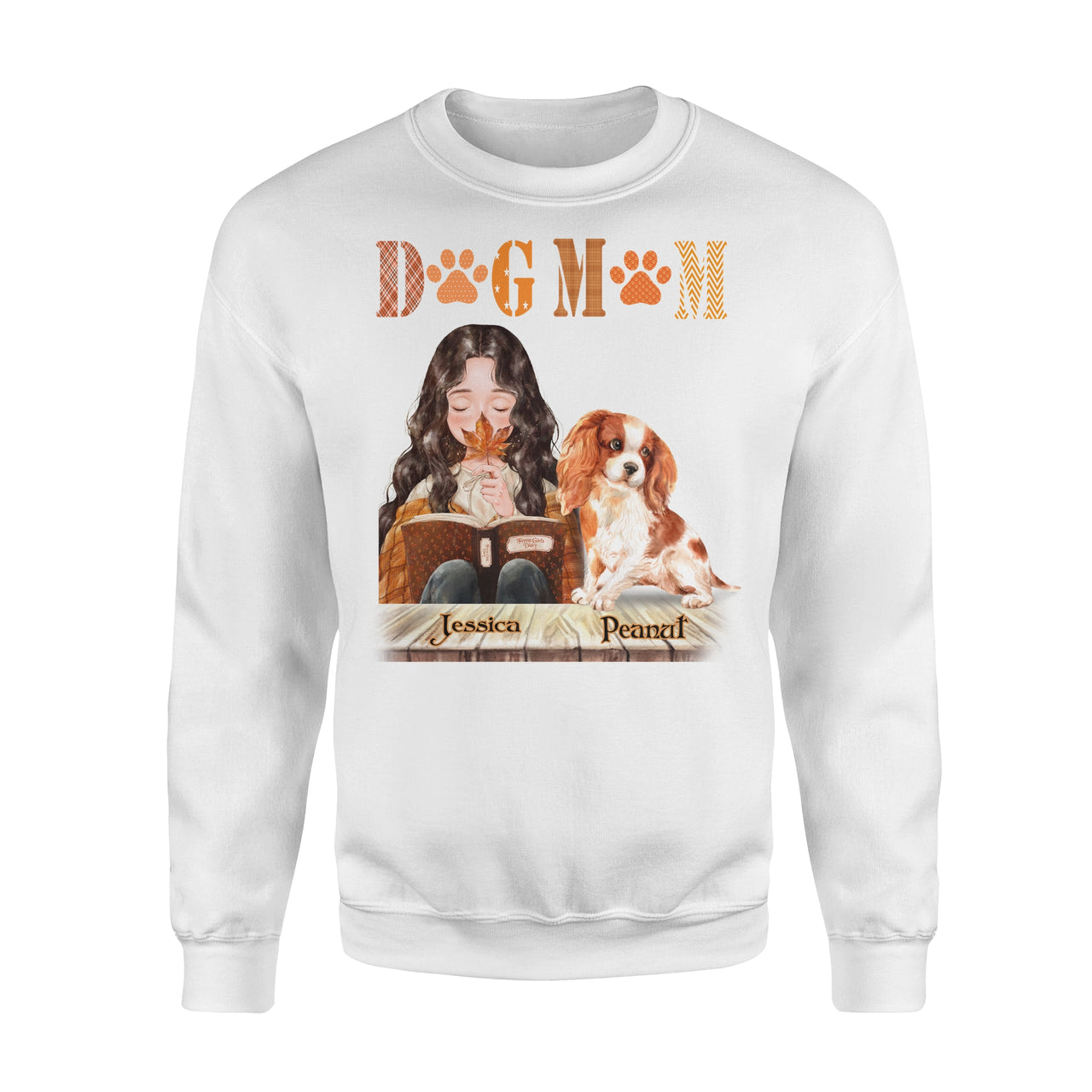 Personalized Dog Gift Idea - Dog Mom And Book, Gift For Dog Lover - Standard Crew Neck Sweatshirt