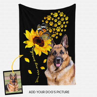 Thumbnail for Custom Dog Blanket - Personalized You Are My Sunshine Gift For Dad - Fleece Blanket