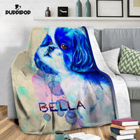 Thumbnail for Personalized Dog Gift Idea - Painting Color Portrait Gift For Dog Lovers - Fleece Blanket