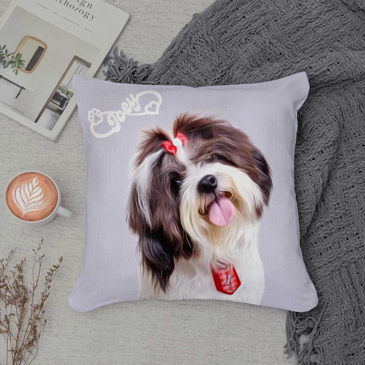 Custom Pet Portrait Pillow, Pet Pillow From Photo, Gift for Pet Owner, Pet on pillow