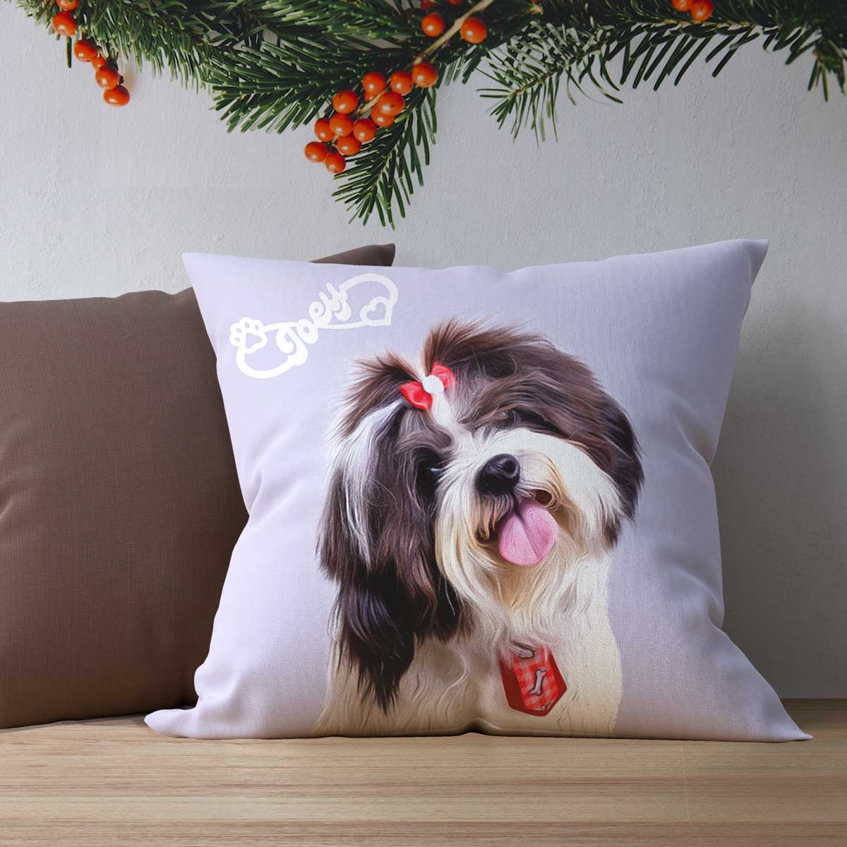 Custom Pet Portrait Pillow, Pet Pillow From Photo, Gift for Pet Owner, Pet on pillow