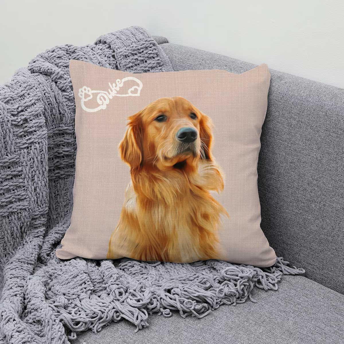 Custom Pet Portrait Pillow, Pet Pillow From Photo, Gift for Pet Owner, Pet on pillow