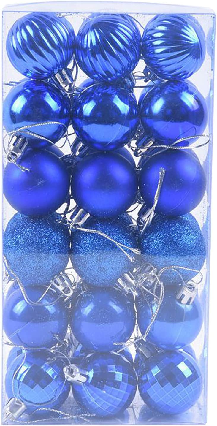 36Pcs 4cm Christmas Balls Christmas Decorations Christmas Tree Decoration Small Hanging, Home Party Decorations