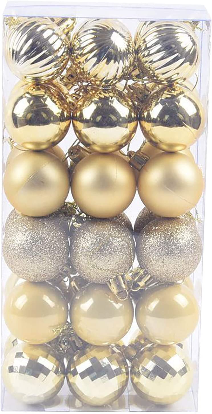 36Pcs 4cm Christmas Balls Christmas Decorations Christmas Tree Decoration Small Hanging, Home Party Decorations