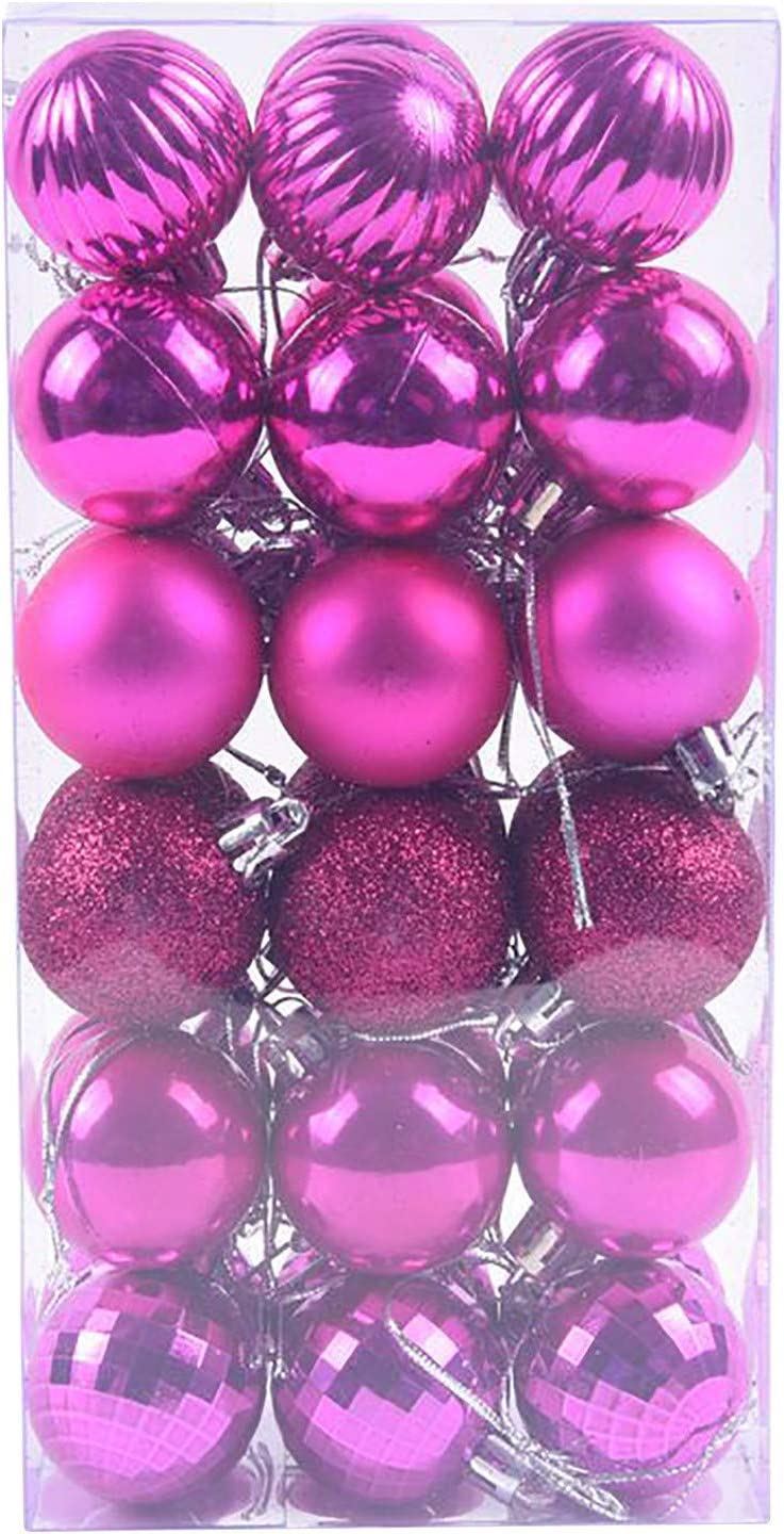 36Pcs 4cm Christmas Balls Christmas Decorations Christmas Tree Decoration Small Hanging, Home Party Decorations