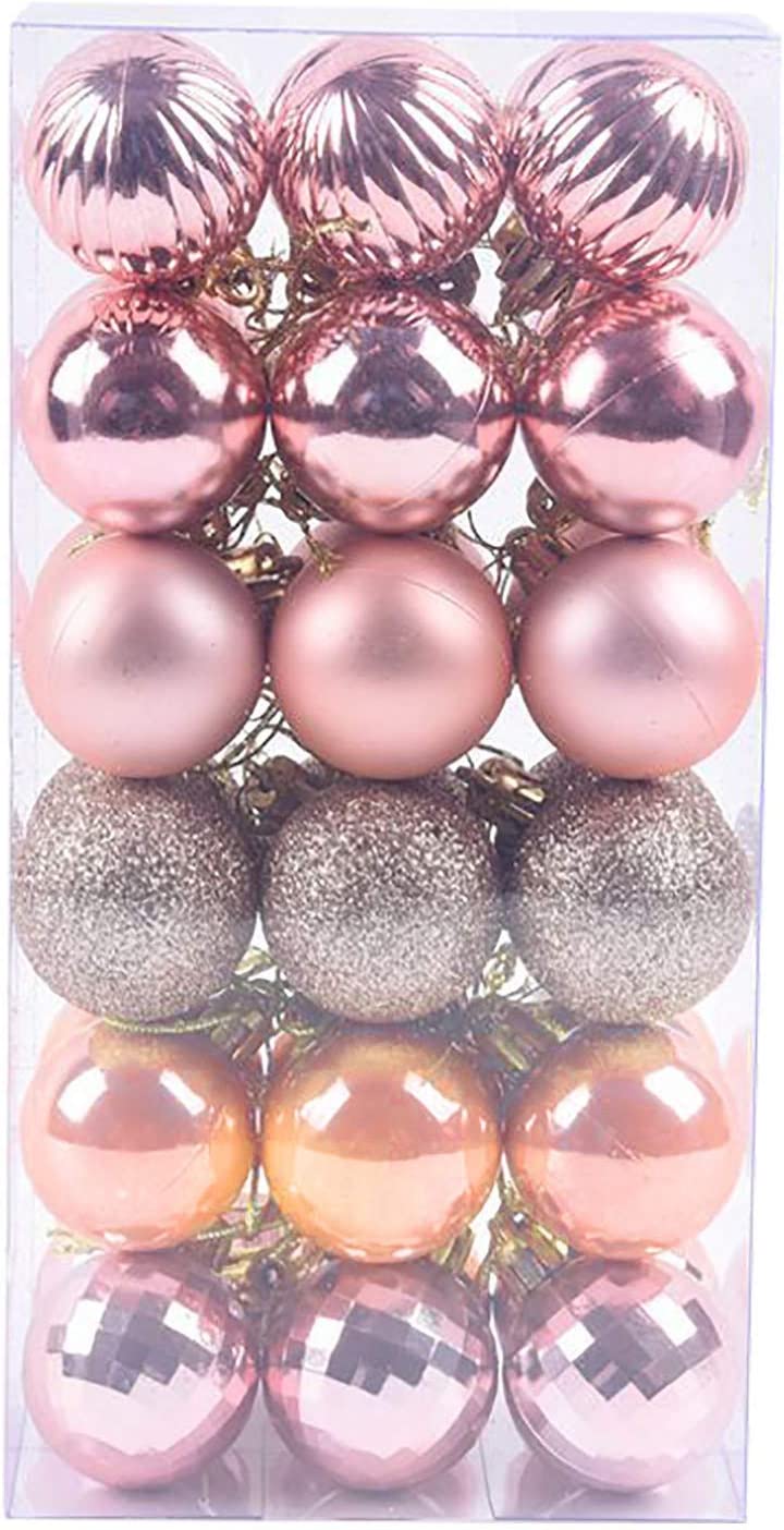 36Pcs 4cm Christmas Balls Christmas Decorations Christmas Tree Decoration Small Hanging, Home Party Decorations