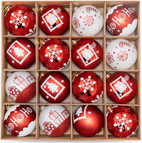 Thumbnail for 16 PCS Christmas Tree Ball Ornaments, 3.15in 2022 Xmas Ball Set Pendant, Christmas Shatterproof Ornaments Set, Hanging Ball for Holiday Party Wedding Decoration