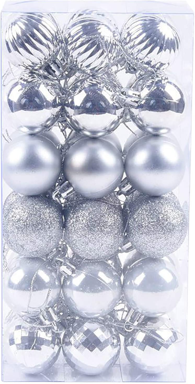 36Pcs 4cm Christmas Balls Christmas Decorations Christmas Tree Decoration Small Hanging, Home Party Decorations