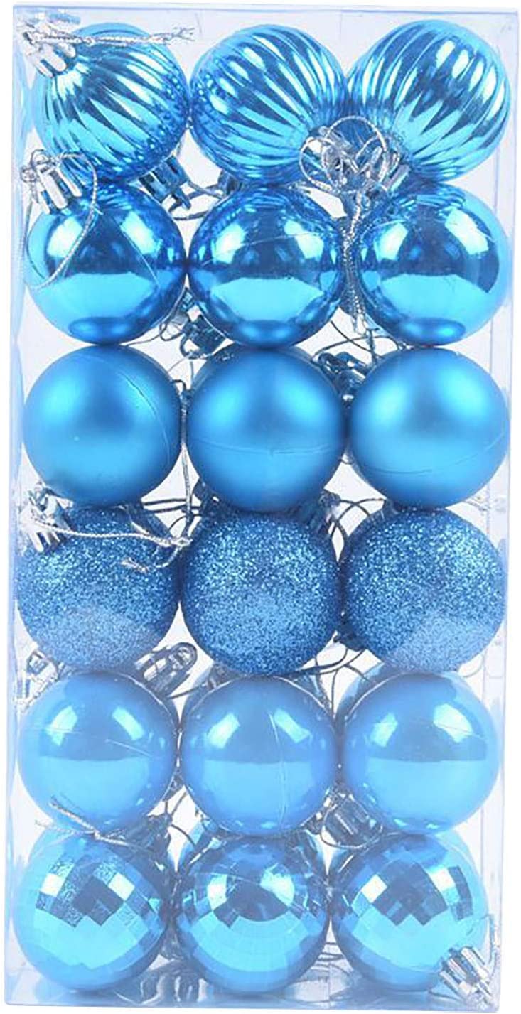 36Pcs 4cm Christmas Balls Christmas Decorations Christmas Tree Decoration Small Hanging, Home Party Decorations