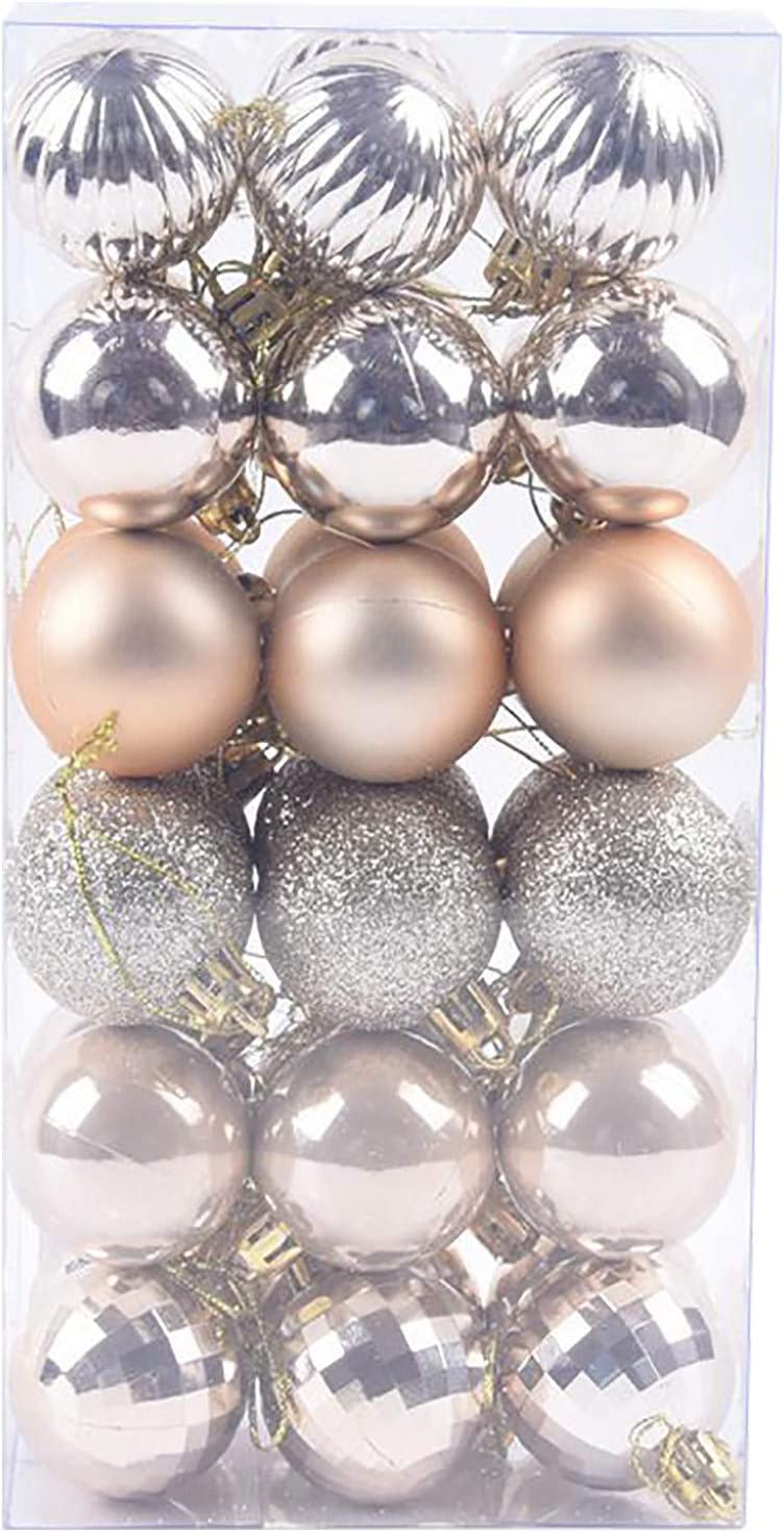 36Pcs 4cm Christmas Balls Christmas Decorations Christmas Tree Decoration Small Hanging, Home Party Decorations