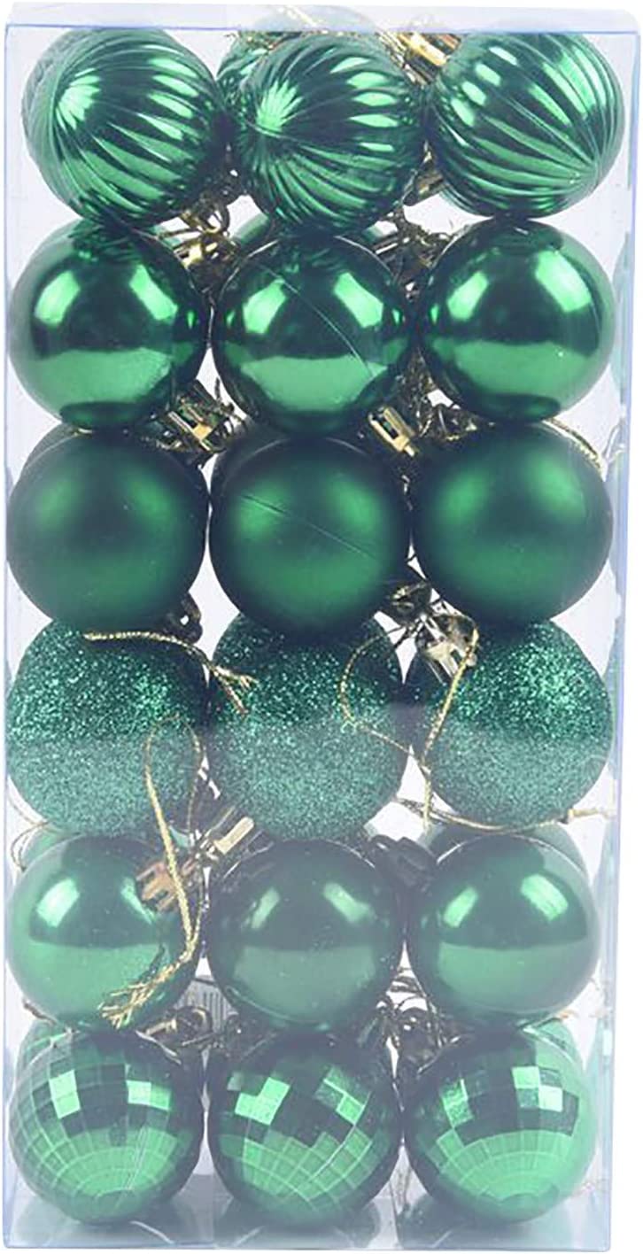 36Pcs 4cm Christmas Balls Christmas Decorations Christmas Tree Decoration Small Hanging, Home Party Decorations