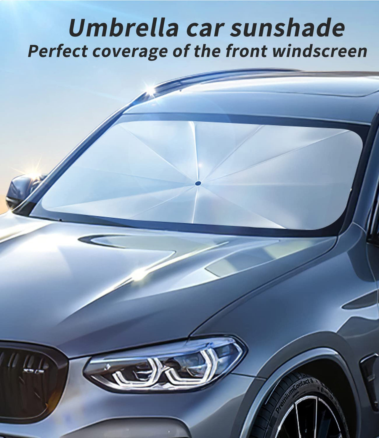 Custom-Fit for Car Windshield Sun Shade, Foldable Windshield Sunshade Sun and UV Protection, Car Sun Shade with Logo