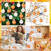 Thumbnail for 12 Pcs Ball Ornaments Fall Decorations Autumn Ball Ornaments for Tree Plastic Fall Harvest Hanging Decorations 4th of July Decor for Home Decor