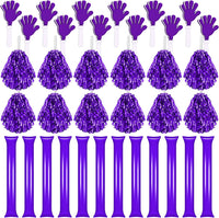 Thumbnail for 36 Pieces Cheerleading Pom Poms Hand Clappers and Thunder Sticks Cheering Sticks Pompoms Noisemakers for Christmas Party Favors Sports Cheers Ball Dance Basketball Football