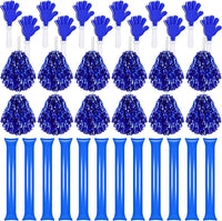 Thumbnail for 36 Pieces Cheerleading Pom Poms Hand Clappers and Thunder Sticks Cheering Sticks Pompoms Noisemakers for Christmas Party Favors Sports Cheers Ball Dance Basketball Football