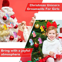 Thumbnail for 12 Pieces Christmas Unicorn Ornaments Hanging Christmas Tree Ornament Unicorn Ornament Decor for Unicorn Birthday Christmas Party Supplies