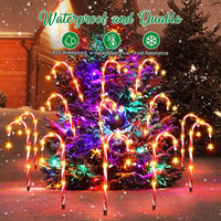 Thumbnail for 12 Pack Outdoor Christmas Decorations Solar Candy Cane Lights, LETMY Brighter & Taller Solar Christmas Pathway Lights with Remote Control, 9 Modes Christmas Decorations for Outdoor Yard Xmas Holiday