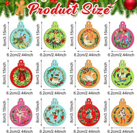 Thumbnail for 12 Pieces 12 Days of Christmas Ornaments Wooden Christmas Ornament Hanging Christmas Tree Decorations 3.15 Inches Rustic Vintage Cute Xmas Ornaments for Party Supplies Wall Decor Indoor Outdoor