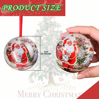 Thumbnail for 12 Pcs Christmas Candy Jar Hanging Decorations Fillable Christmas Tinplate Candy Ball Box Christmas Tree Balls Christmas Candy Boxes Xmas Tree Ball Ornaments Decorative Hanging Ornaments