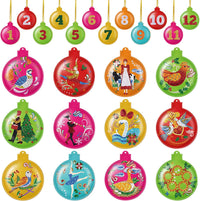 Thumbnail for 12 Days of Christmas Ornament Set Acrylic Christmas Hanging Ornaments Twelve Days of Christmas Decorative for Christmas Tree Ornaments