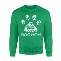 Thumbnail for Personalized St. Patrick Gift Idea - Clover Paw Dogmom - Standard Crew Neck Sweatshirt