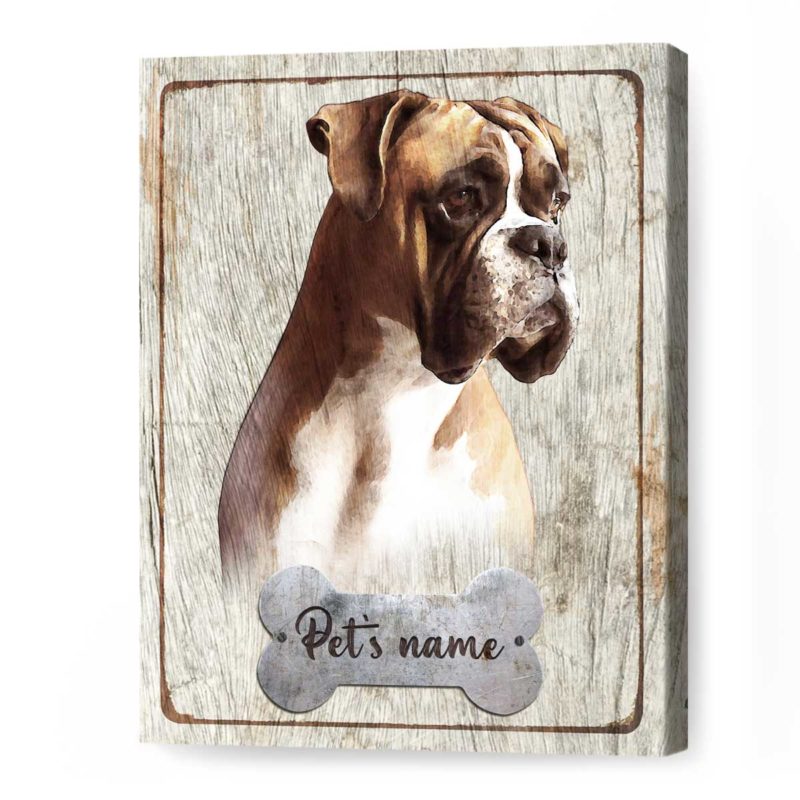Custom Pet Portrait On Canvas Dog Portrait Painting Custom Pet