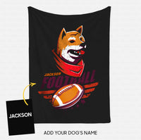 Thumbnail for Personalized Creative Dog Gift Idea - American Football For Dog Lover - Fleece Blanket