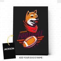 Thumbnail for Personalized Gift Canvas For Dog Lover - American Football - Matte Canvas