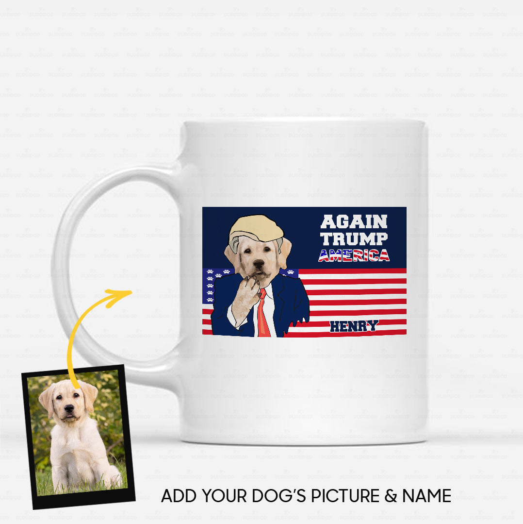 Personalized Dog Gift Idea - Vote For Trump Again 2020 For Dog Lovers - White Mug