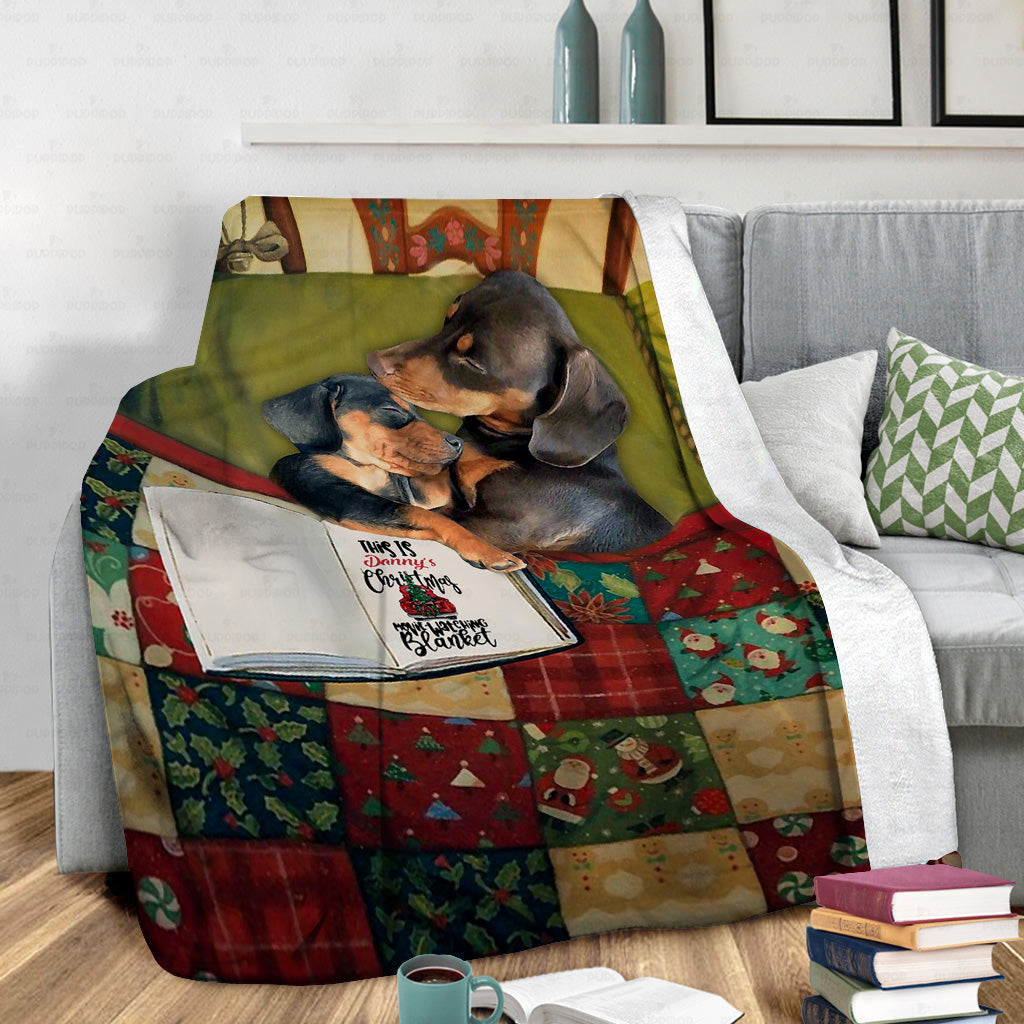 Personalized Dog Gift Idea - This's Christmas Movie Watching Blanket For Dog Lover - Fleece Blanket