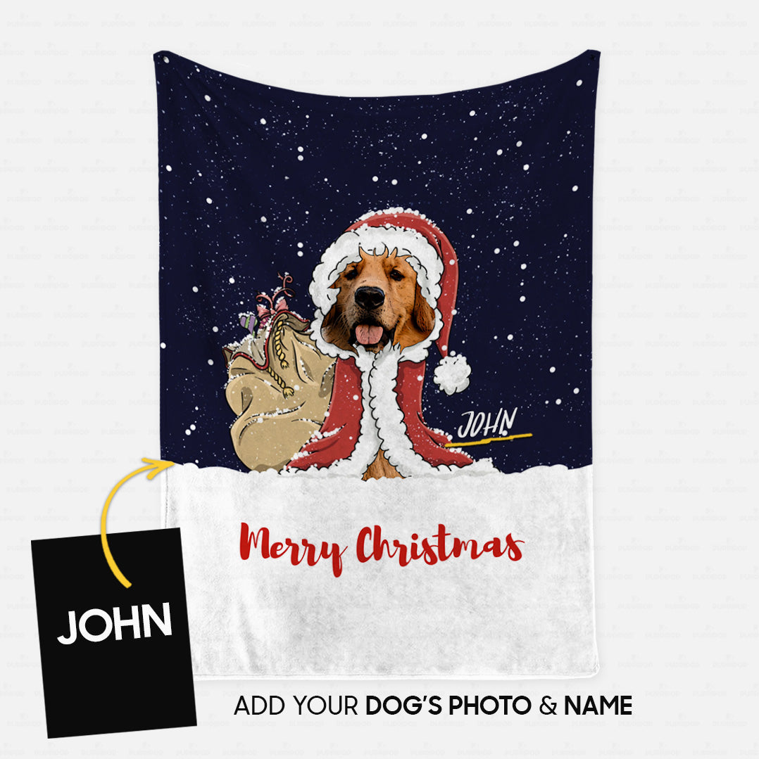 Personalized Dog Gift Idea - Merry Christmas, Santa Dog For Dog Lover - Fleece Blanket