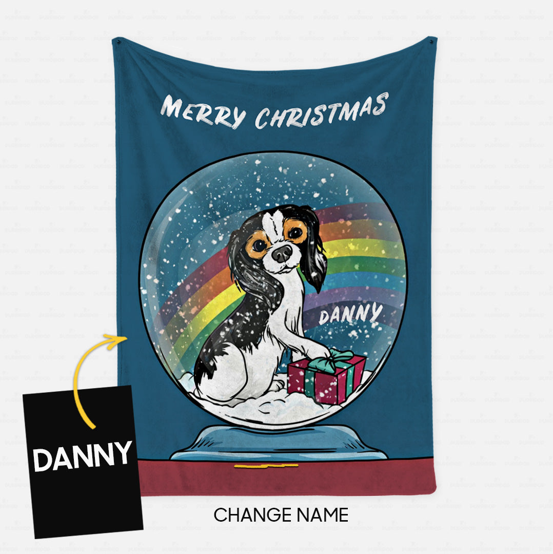 Personalized Dog Gift Idea - Snowball Christmas For Dog Lover - Fleece Blanket