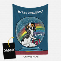 Thumbnail for Personalized Dog Gift Idea - Snowball Christmas For Dog Lover - Fleece Blanket