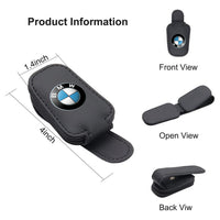 Thumbnail for 2 Pack Sunglass Holder, Custom fit for Car, Magnetic Leather Glasses Eyeglass Hanger Clip for Car, Sunglasses Holder and Ticket Card Clip for Car