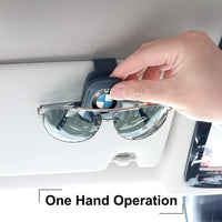 Thumbnail for 2 Pack Sunglass Holder, Custom fit for Car, Magnetic Leather Glasses Eyeglass Hanger Clip for Car, Sunglasses Holder and Ticket Card Clip for Car