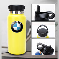 Thumbnail for 32oz Stainless Steel Insulated Sports Water Bottle, Custom fit for Car, Hydro Metal Thermos Flask Keeps Cold for 24 Hours, Hot for 12 Hours, Wide Mouth Bottle with Flex Cap