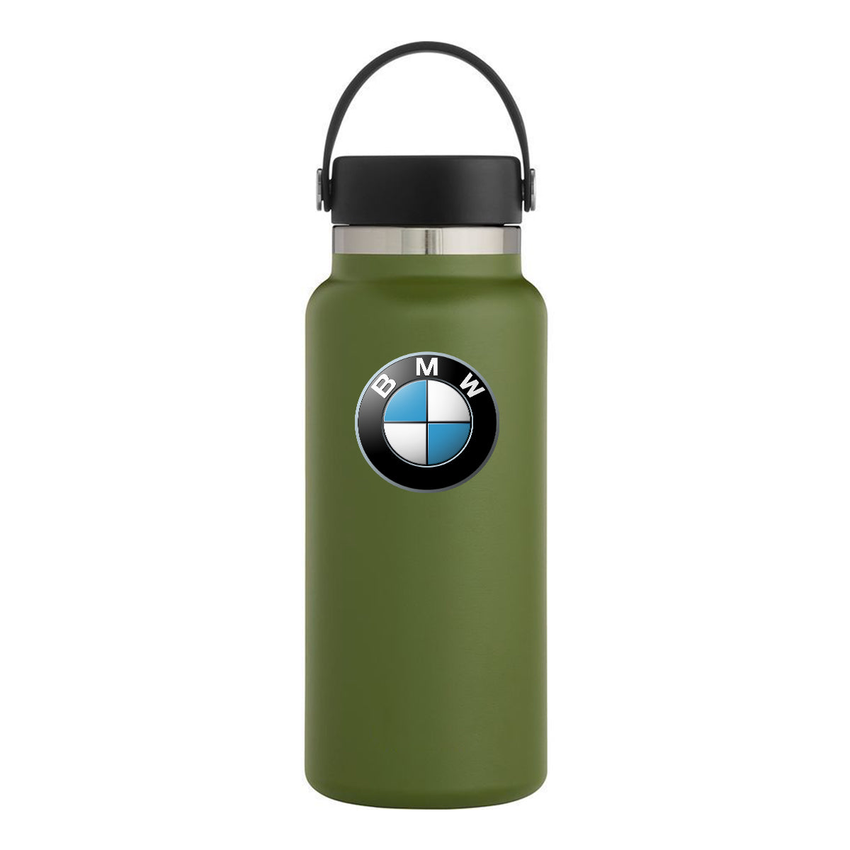 32oz Stainless Steel Insulated Sports Water Bottle, Custom fit for Car, Hydro Metal Thermos Flask Keeps Cold for 24 Hours, Hot for 12 Hours, Wide Mouth Bottle with Flex Cap